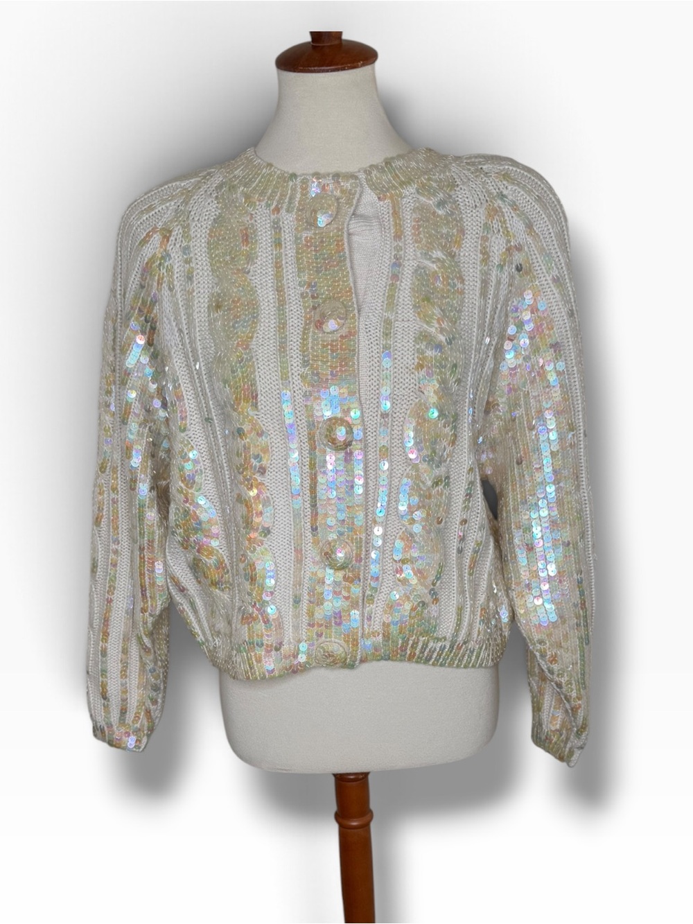 NWT Deadstock Vintage 90s Sequins Cardigan